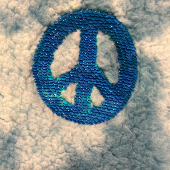 EPIC THREADS GIRLS SUGAR BLUE FLEECE PEACE SIGN 2-PC SET - Picture 5 of 9
